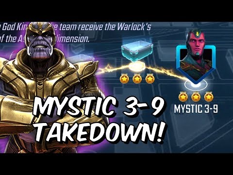 7 Star Thanos Rank Up and Mystic 3-9 Takedown!! - God King Thor - Marvel Strike Force