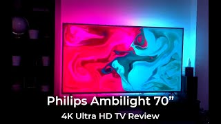 This is why you NEED to try Ambilight! Philips 70 Inch Ambilight 4K Ultra HD TV Review