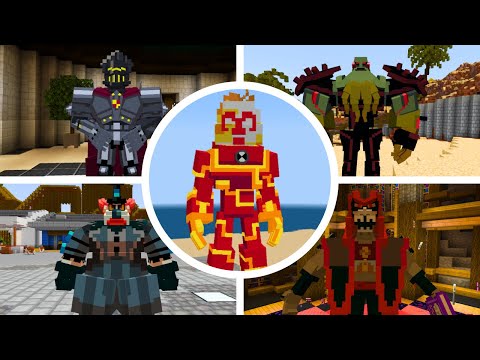 Minecraft x Ben 10 DLC  - All Bosses/All Boss Fights | Minecraft Bedrock Map