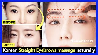 Korean Straight Eyebrows Massage | Fix uneven eyebrows | Correct sagging eyelids, drooping eyebrows