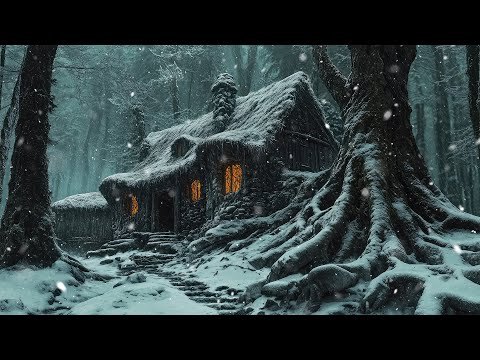 The Hidden Cabin of the Frozen Forest | Medieval Celtic Winter Ambience for Sleep & Relaxation