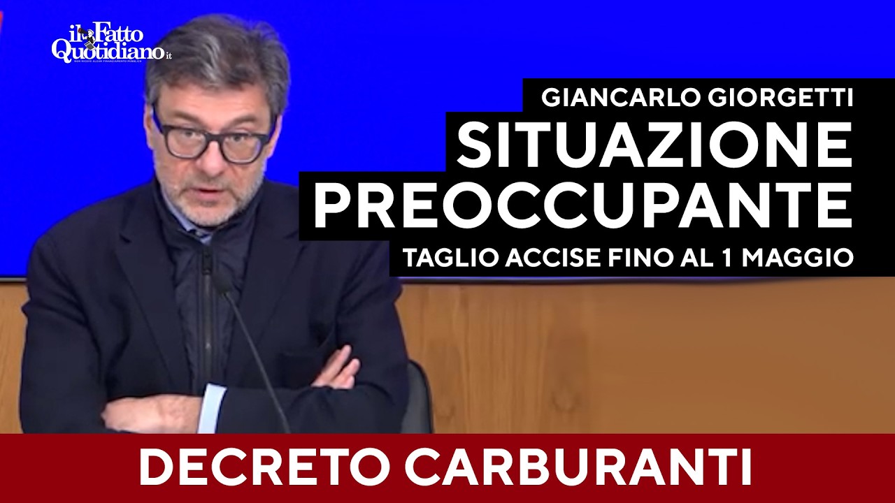 Nuovo decreto carburanti, Giorgetti: "Situazione preoccupante". Taglio delle accise fino al 1 maggio