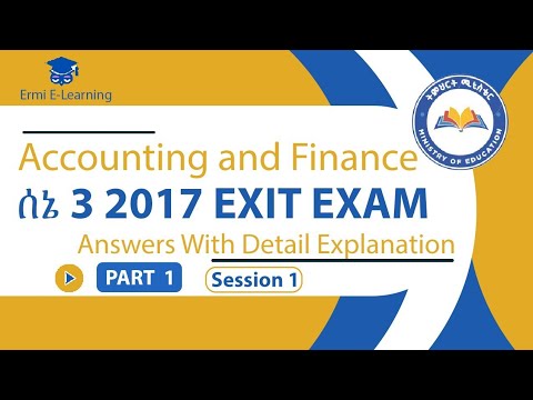 Accounting & Finance Exit Exam Prep