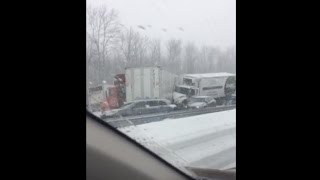 Multi-vehicle crash shuts down NYS Thruway near Syracuse