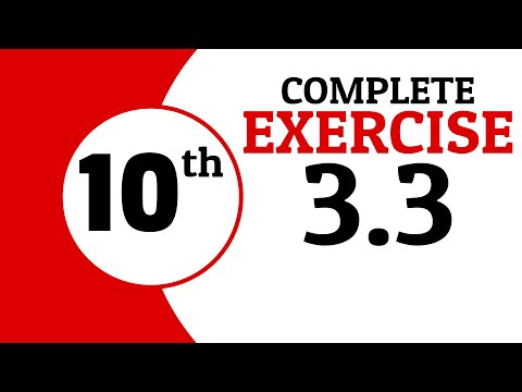 Exercise 3.3 - Class 10 Math | Waqas Nasir