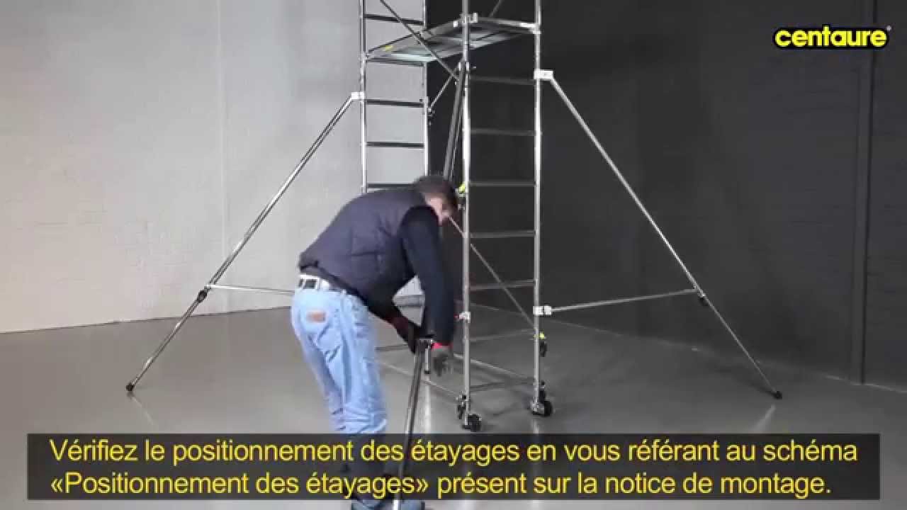 Echafaudage alu 6,70m Hauteur de Travail