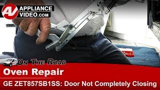 GE Oven Repair: Bottom Door Not Completely Closing - Door Hinge