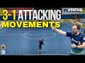 FUTSAL 3-1 ATTACKING MOVEMENTS - Formasi Futsal Attack 3-1