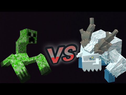 Minecraft but frostmaw want to challenge mutant creeper: Full fight which one is The best!??