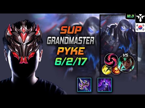 GrandMaster Pyke Support vs Karma - 천상계 서폿 파이크 그림자 칼날비 - LOL KR 12.3