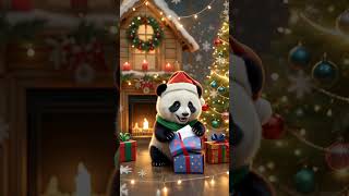 panda celebrating #christmas #shorts #winter #festival #cute #viral #viralshorts #panda #love