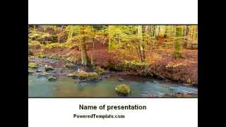 Autumn Scenery PowerPoint Template by PoweredTemplate.com