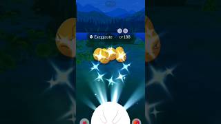 Caught a SHINY Exeggcute 😱 #pokemongo #pokemon #shorts #shinyexeggcute