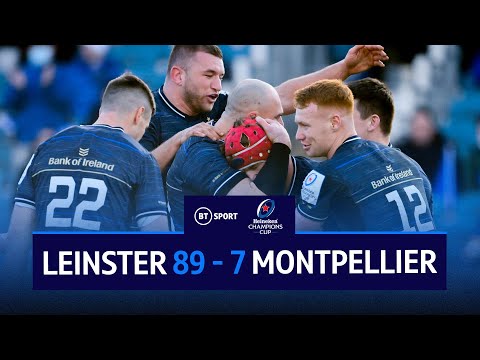 Leinster vs Montpellier (89-7) | 13 tries in Dublin demolition! | Heineken Champions Cup highlights