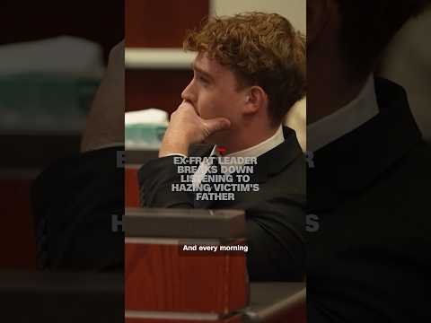 Ex-frat leader breaks down listening to hazing victim's father