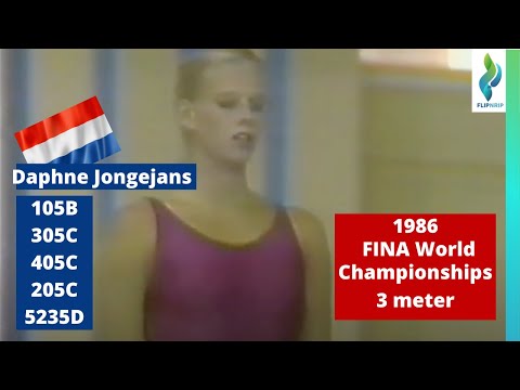 1986 Daphne Jongejans Netherlands - 3 meter springboard diving  - FINA World Championships