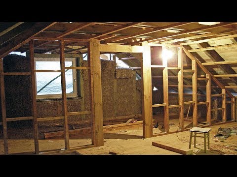 Strawbale Vlog 55 - ścianki działowe na poddaszu pod glinę lekką