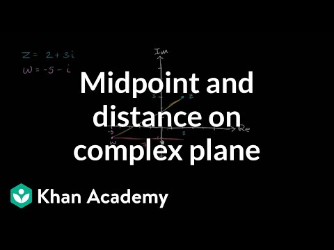 Distance and midpoint on the complex plane
