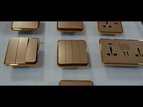 Luxury screwless Gold switch