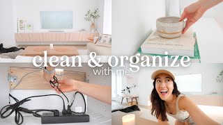 🧹 Clean & Organize with Me Vlog | spring cleaning & our *new* entertainment center