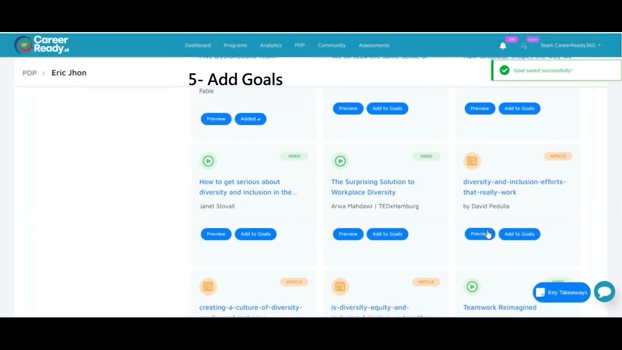 Personal Development Plan | PDP Coach | PDP Library | Career Ready.AI
