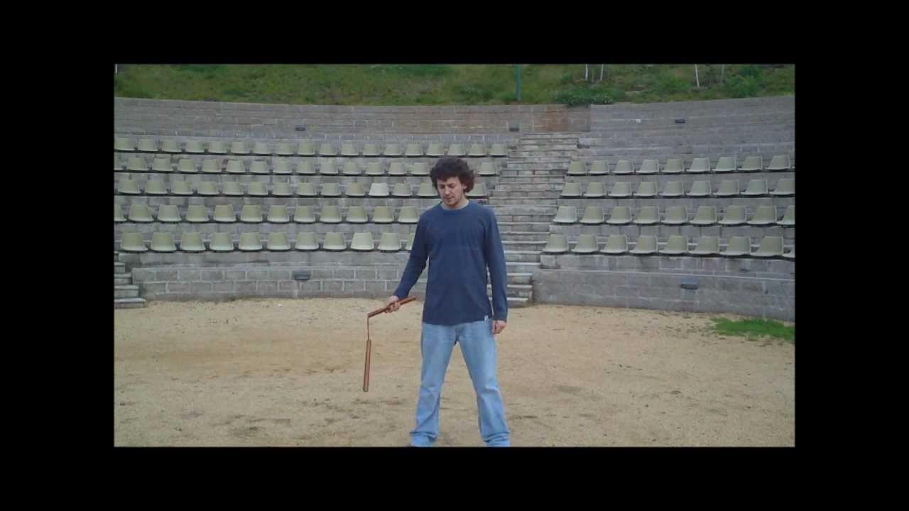 between the legs aerial to same hand