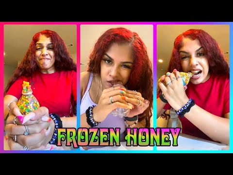 🌈🍀 Satisfying Frozen Honey 🍯💛💚💝 Frozen Honey Jelly Recipe Tiktok Compilation #35