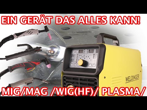 Ein Schweißgerät das alles kann MAG/ WIG /Elektrode/ Plasma - MWE 202p MWPE200 von Weldinger