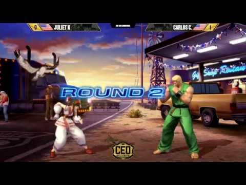 "BBR" KOFXIV  AT CEO2016 - JULIET K vs CARLOS C. (1080p HD)