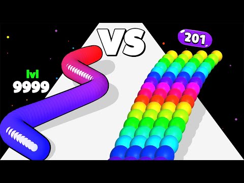 GUMMY WORM GO! /vs SNAKE COLOR 3D ∞ Epic Race Gameplay Android iOS • Satisfying ASMR Mobile Games