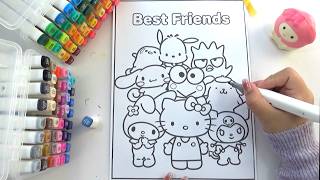 Sanrio Best Friends Coloring Page Tutorial