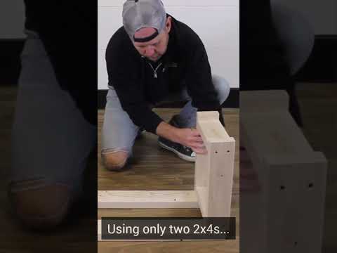 This $10 Bench only uses two 2x4s! People have used them for weddings, etc. & cheaper than renting!