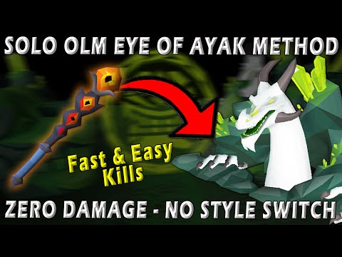 Easy Solo Olm Eye of Ayak ZERO DAMAGE Method for Noobs in OSRS!