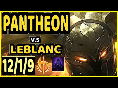 MILICA (PANTHEON) vs LEBLANC - 12/1/9 KDA MID CHALLENGER GAMEPLAY - EUW