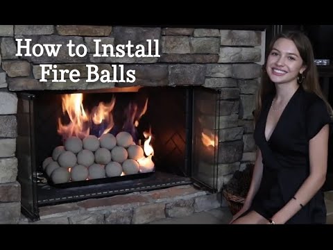 How to Install Ceramic Fire Balls in a Fireplace