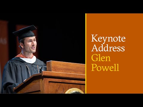 Glen Powell Delivers Keynote Address at Moody College Graduation