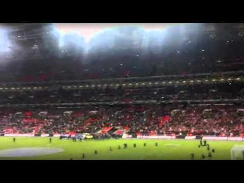 Crowd Reaction Block 118 Wembley As Gerrard Lifts The Carli