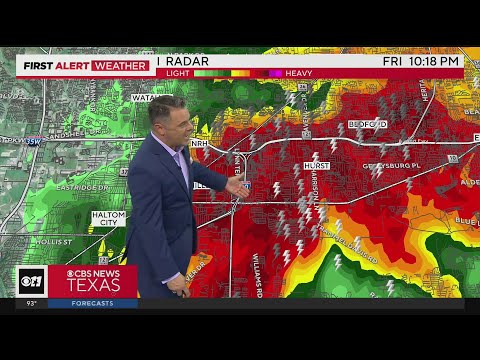 Storms overhead in North Texas Friday night