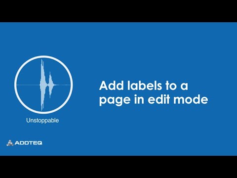 Add labels to a Confluence  Edit Mode