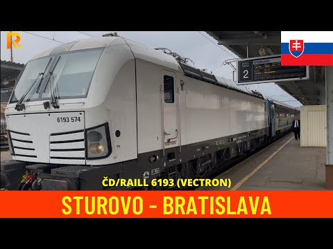 Cab Ride  Štúrovo - Bratislava (ZSSK, Slovakia) train driver's view 4K