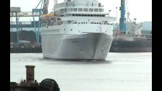 Fred Olsen Cruise Lines  The Black Watch leaves the Tyne for Copenhagen 18th June 2013