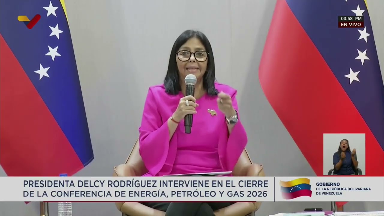 Delcy Rodríguez participa en Conferencia de energía, petróleo y gas, 17 octubre 2026