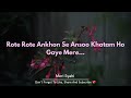 Rote Rote Ankhon Se Ansoo Khatam Ho Gaye A Painful Shayari Status Meri Syahi Karunakar 26