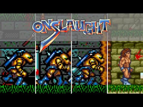 Onslaught -Versions Comparison- #111 #retrogaming #amiga #atarist #msdos #genesis
