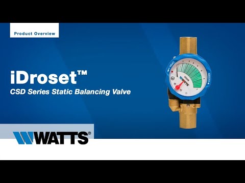 Watts iDROSET™ CSD Series Static Balancing Valve