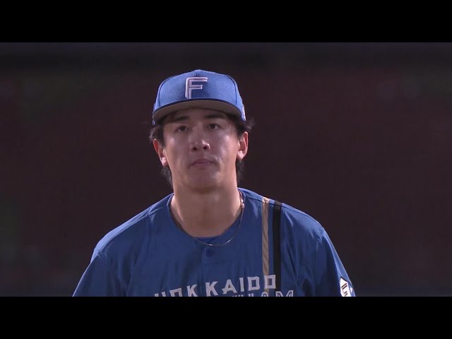 【5回裏】ズバっと決めた!! ファイターズ・北山亘基が2イニング連続で3者凡退の好投!!  2024年10月5日 東北楽天ゴールデンイーグルス 対 北海道日本ハムファイターズ