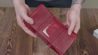 Стильный женский фактурный кошелек из натуральной кожи ST Leather 22731 красный