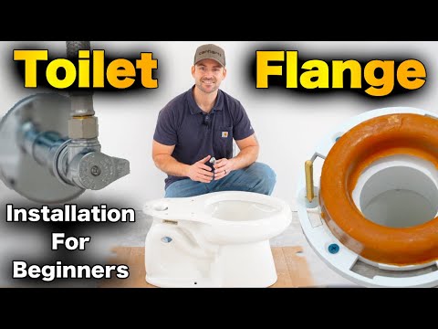 How To Install A Toilet  - Closet Flange On A Concrete Floor Installation! NEW CONSTRUCTION