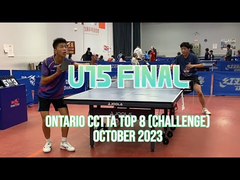 Jack QIU [731] vs Aiden ZHAO [1011] - U15 Final ONTARIO CCTTA TOP 8 (CHALLENGE) OCTOBER 2023