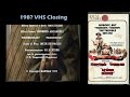 My Name Is Nobody 198 VHS Closing